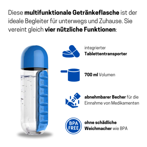 Pillendose,Tablettentransporter,Tablettendose,Pillenflasche