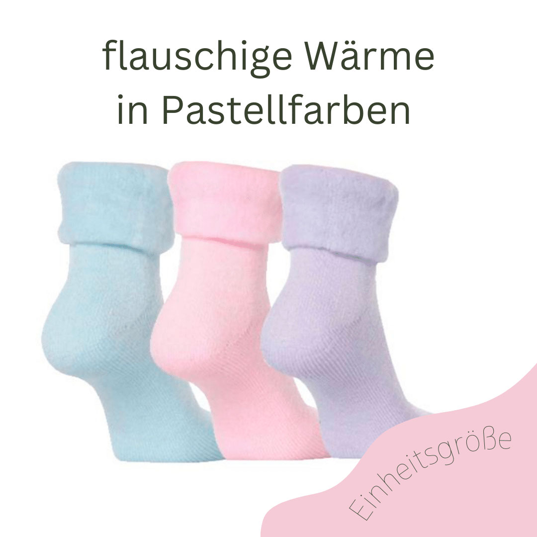 Bettsocken in Pastellfarben